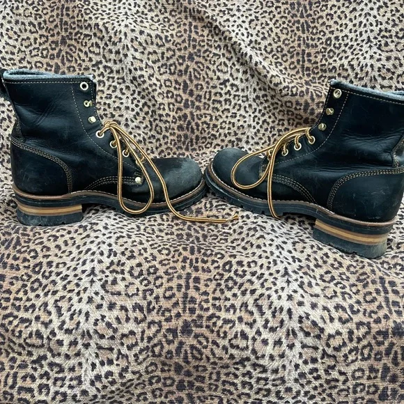 Black Leather Men’s Boots - Picture 5 of 12